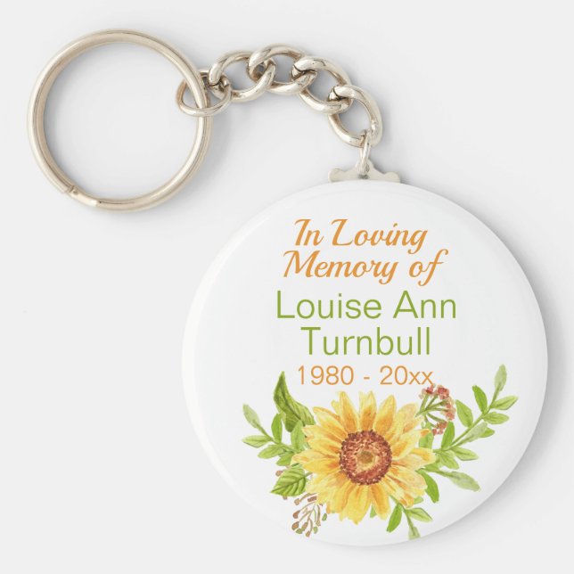 Gedenkstätte für Sonnenblumen im Gedächtnis Schlüsselanhänger (Vorne)
