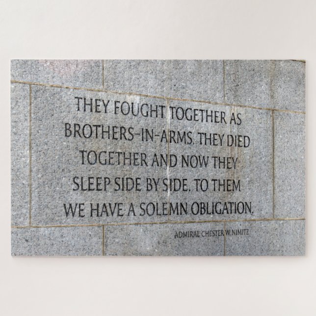 Gedenkstätte für Veteranen des Zweiten Weltkriegs Puzzle (Horizontal)