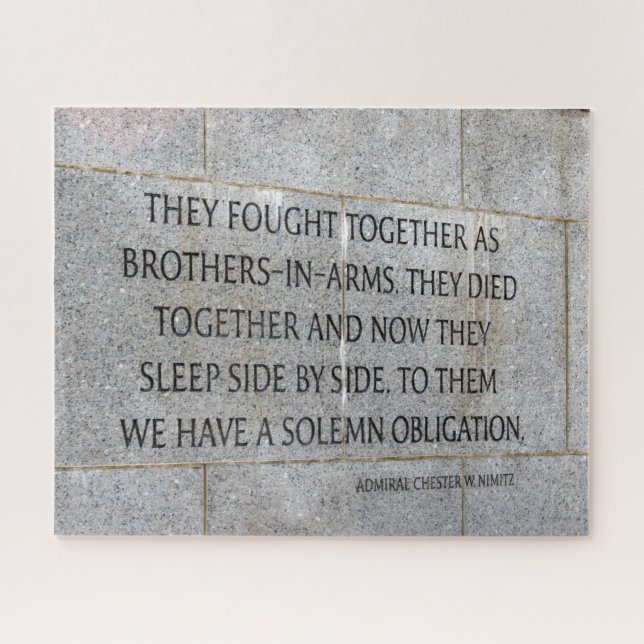 Gedenkstätte für Veteranen des Zweiten Weltkriegs Puzzle (Horizontal)