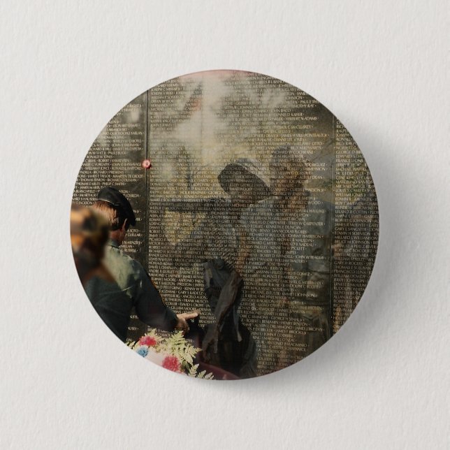 Gedenkstätte für Vietnamveteranen Button (Vorderseite)