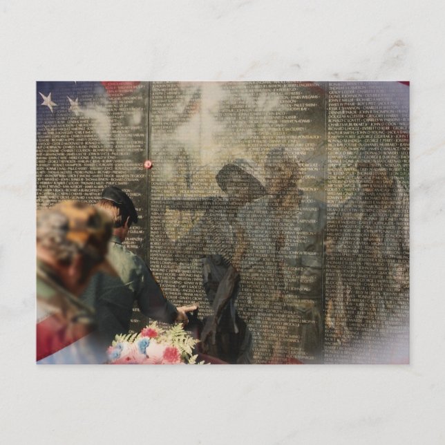 Gedenkstätte für Vietnamveteranen Postkarte (Vorderseite)