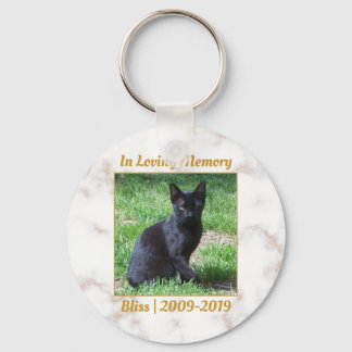 Gedenkstätte für weißes und goldenes Marmor Schlüsselanhänger