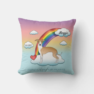 Gedenkstätte für Windhund-Rainbow Kissen
