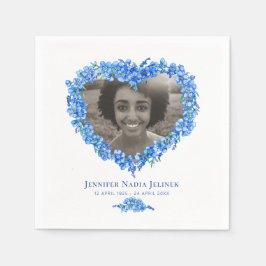 Gedenkstätte geweckt Foto vergessene-me-nots Serviette