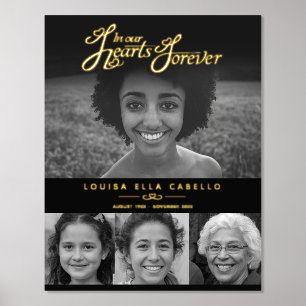 Gedenkstätte im Herzen Fotos Beerdigung schwarz Foliendrucke