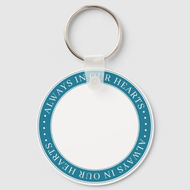 Gedenkstätte immer in unserem Herzen Elegantes Fot Schlüsselanhänger (Vorderseite)