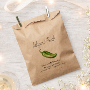 Gedenkstätte Jalapeno Samenbeerdigung Geschenktütchen
