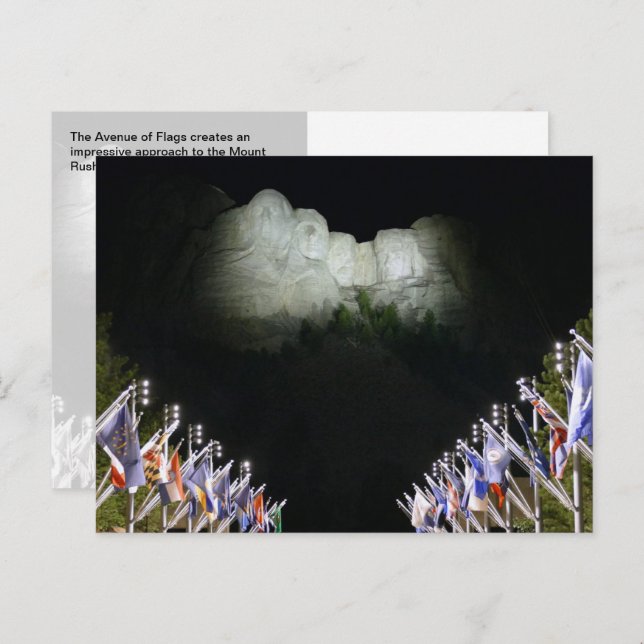 Gedenkstätte Moschmore - Abend-Beleuchtung - Postkarte (Vorne/Hinten)