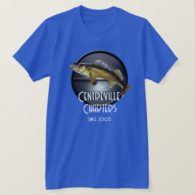 Gedenkstätte Walleye Pike, Wasser und Mond T-Shirt (Design vorne)
