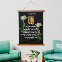 Gedenkstätte Wandteppich Mit Holzrahmen