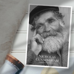 Gedenkstätte zur Beerdigung Klassisches Einfaches  Mitteilungskarte