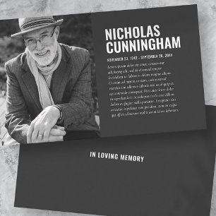 Gedenkstätte zur Beerdigung von Erinnerungsfotos Visitenkarte