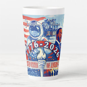 Gedenkstück 1776-2026 USA Personalisiert Milchtasse