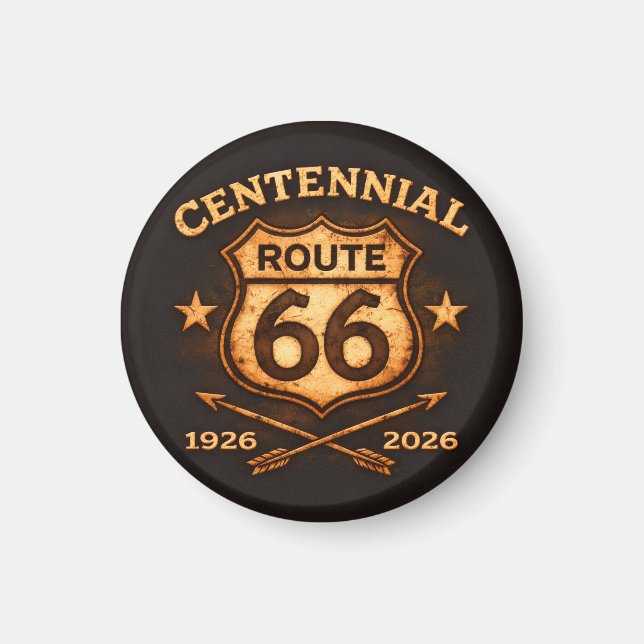 Gedenkstück zur Centennial Route 66 Magnet (Vorne)