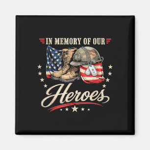Gedenkt der Helden Gedenktag patriotisch 4. Juli Magnet