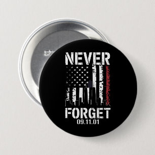 Gedenkt immer des 11. Septembers 2001 Gedenktag Button