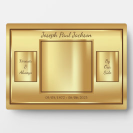 Gedenktafel für das Gold Table Foto Fotoplatte