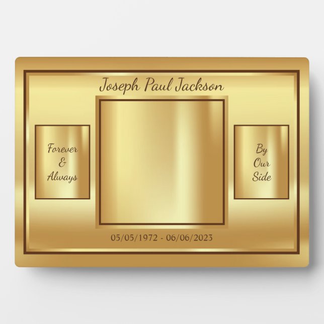 Gedenktafel für das Gold Table Foto Fotoplatte (Vorderseite)