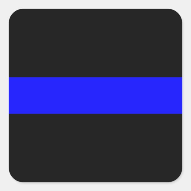 Gedenktafel für Polizeibeamte der dünnen blauen Li Quadratischer Aufkleber (Vorderseite)