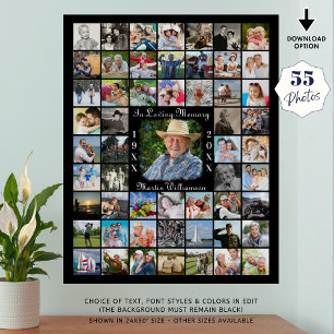 Gedenktafel IN LIEBEVOLLER ERINNERUNG 55 Fotocolla Poster