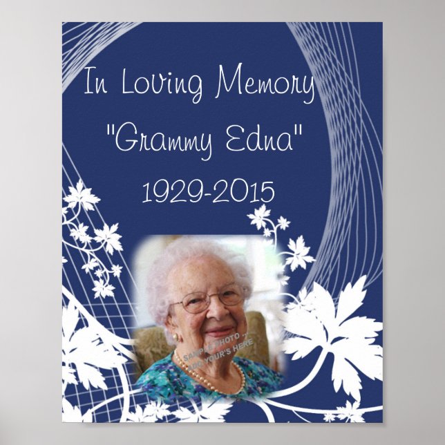 Gedenktafel In Loving Memory - In Erinnerung Poste Poster (Vorne)