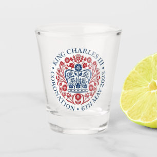 Gedenktafel King Charles III Coronation Schnapsglas
