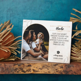 Gedenktafel mit Foto für Hunde – 8x10 einfach gema Fotoplatte
