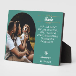 Gedenktafel mit Foto für Hunde – Personalisiert G Fotoplatte