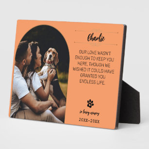 Gedenktafel mit Foto für Hunde – Personalisiert G Fotoplatte