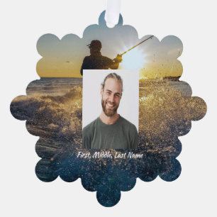 Gedenktafel Ocean Fly Fishing Fischer Ornament Karte