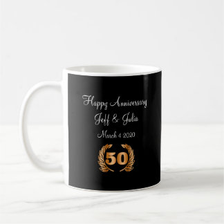 Gedenktafel zum 50. Hochzeitstag Kaffeetasse