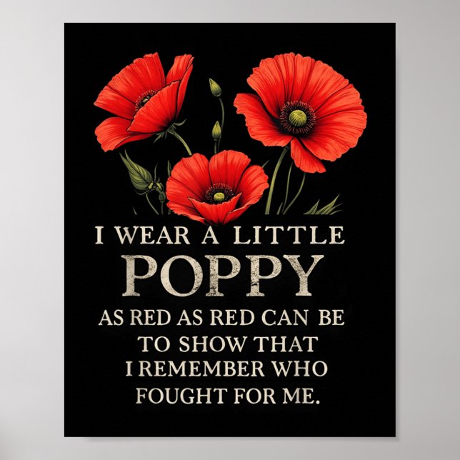 Gedenktag 2025 Gedenkfeiertag Roter Po Poster (Vorne)