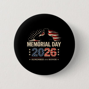 Gedenktag 2026 Familie Patriotisch Militär Button