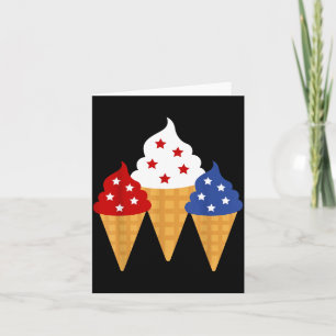 Gedenktag 4. Juli Feiertag Patriotisches Eis Karte