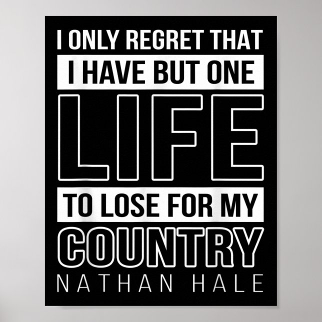 Gedenktag 4. Juli Patriotischer Zitat ein Leben Poster (Vorne)