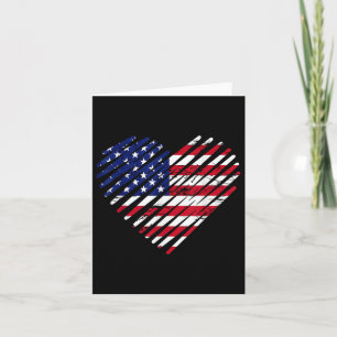 Gedenktag & 4. Juli patriotisches Herz, Herren Karte