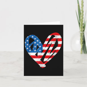 Gedenktag & 4. Juli Patriotisches Herz Karte