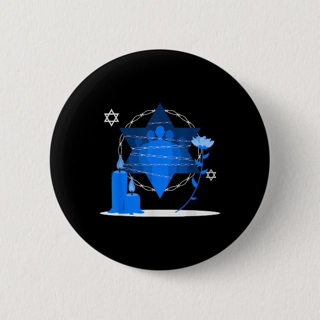 Gedenktag an den Holocaust - Yom Hashoah Button (Vorderseite)