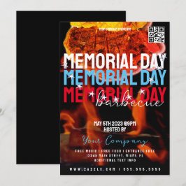 Gedenktag Barbecue Event Company Party Flyer Einladung