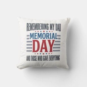 Gedenktag Dad Tribut Patriotisch Kissen