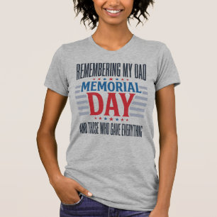 Gedenktag Dad Tribut Patriotisch T-Shirt