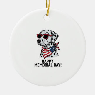Gedenktag Dalmatiner Patriotischer Hund Design_1 Keramik Ornament