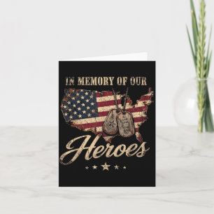 Gedenktag der Helden Memorial Day Amerikanische Fl Karte
