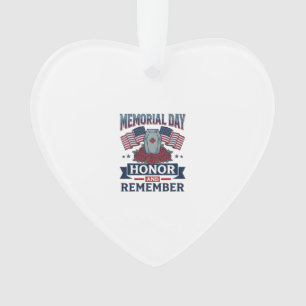 Gedenktag Ehre und erinnere patriotisches Hemd_1 Ornament