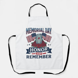 Gedenktag Ehren und Erinnern Patriotisches T-Shirt Schürze