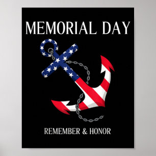 Gedenktag Erinnern und Ehren Sie die amerikanische Poster