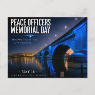 Gedenktag für Friedensbeamte London Bridge Postkarte