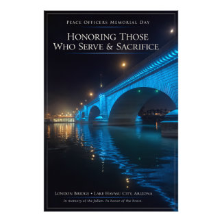 Gedenktag für Friedensoffiziere London Bridge Post Fotodruck
