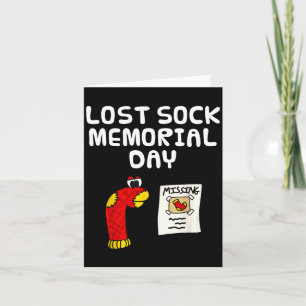 Gedenktag für verlorene Socken, lustiger Wäschearb Karte