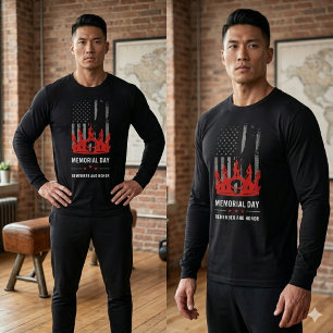 Gedenktag Gedenken und Ehre USA-Flagge Patriotisch T-Shirt